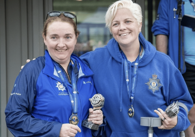 Janine (left) with Cambridgeshire ride lead Caroline Scully