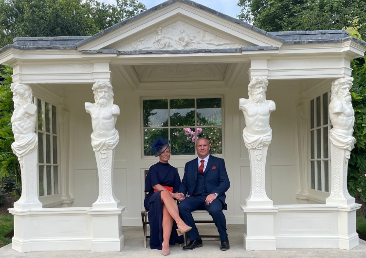 PC Chris and Vicki Baker at Buckingham Palace