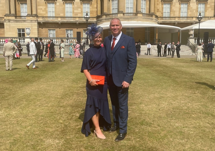 PC Chris and Vicki Baker at Buckingham Palace